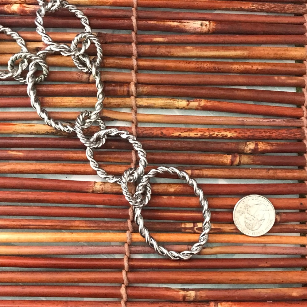 Chico's Large Cable Link Silver Tone Necklace - image 6